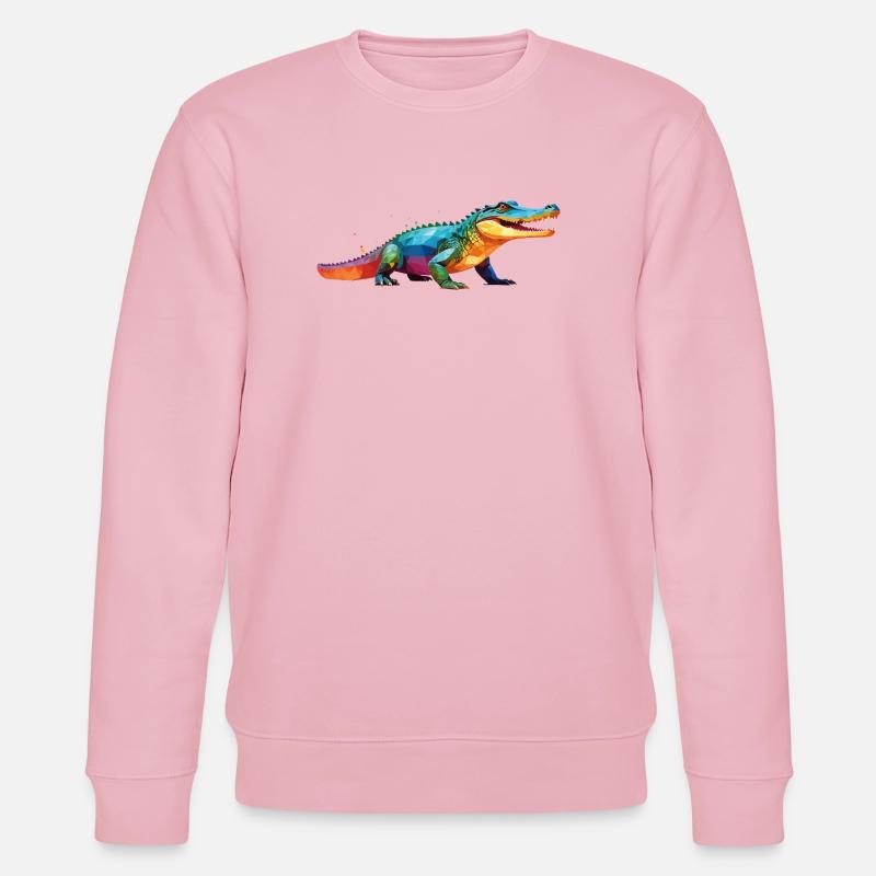 kroko_poly4 - Stanley/Stella Unisex Bio-Sweatshirt CHANGER  - Hellrosa