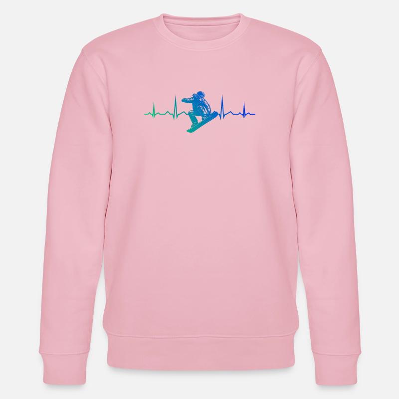 Compact snowboard design for snowboard - Stanley/Stella CHANGER Unisex Organic Sweatshirt - cotton pink