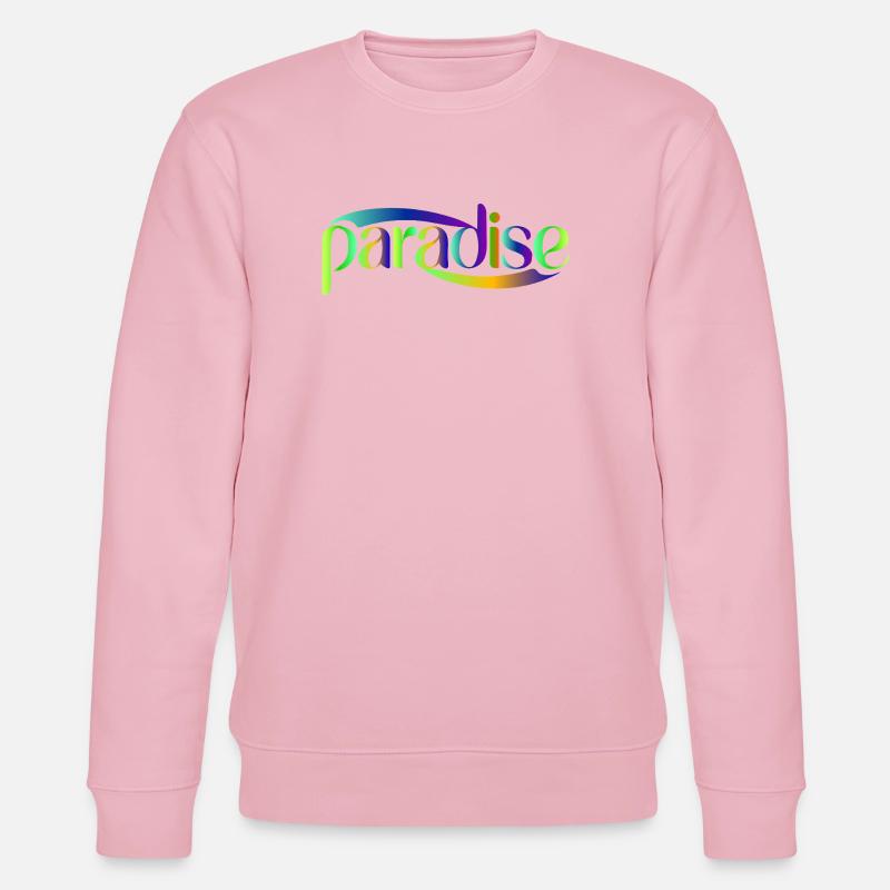 Paradise Rainbow Script Design - Stanley/Stella CHANGER Unisex Organic Sweatshirt - cotton pink