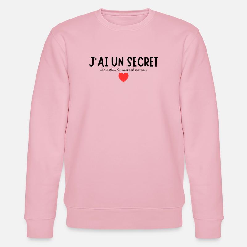 Secret message with an affectionate symbol - Stanley/Stella CHANGER Unisex Organic Sweatshirt - cotton pink