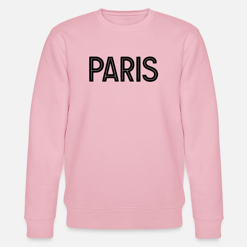 Paris Black Geometrische Typografie - Stanley/Stella Unisex Bio-Sweatshirt CHANGER - Hellrosa