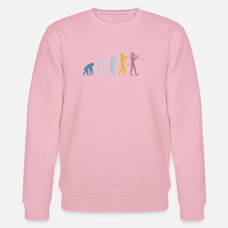 Trombone Evolution - Stanley/Stella CHANGER Unisex Organic Sweatshirt - cotton pink