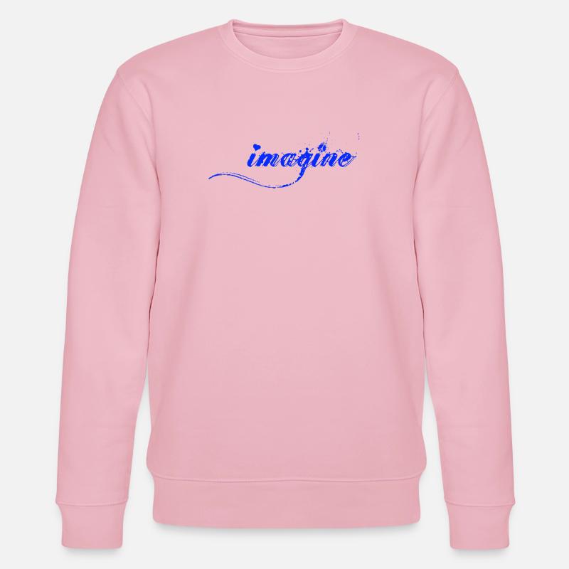 Imagine Blaue Farbklecks Script - Stanley/Stella Unisex Bio-Sweatshirt CHANGER  - Hellrosa