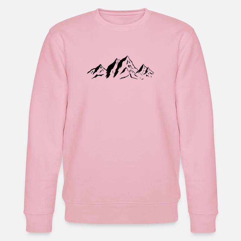 Mountains - Stanley/Stella Unisex Bio-Sweatshirt CHANGER  - Hellrosa