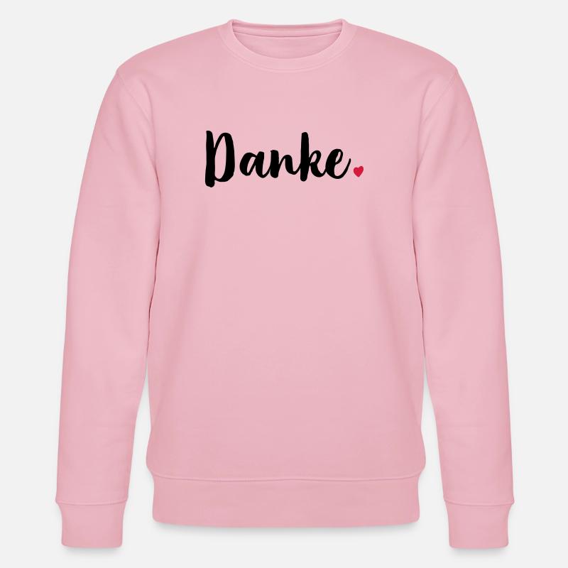 Danke Herz Geschenk Dankeschön - Stanley/Stella Unisex Bio-Sweatshirt CHANGER  - Hellrosa