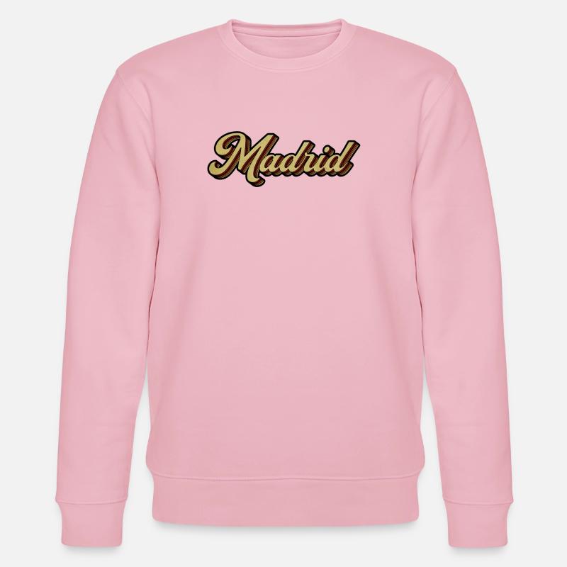 Madrid Retro Striped Script - Stanley/Stella Unisex Bio-Sweatshirt CHANGER  - Hellrosa