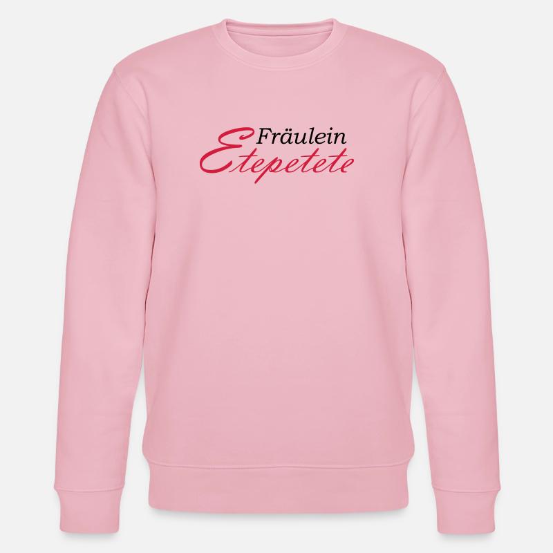 Fräulein Etepetete Schriftzug - Stanley/Stella Unisex Bio-Sweatshirt CHANGER  - Hellrosa