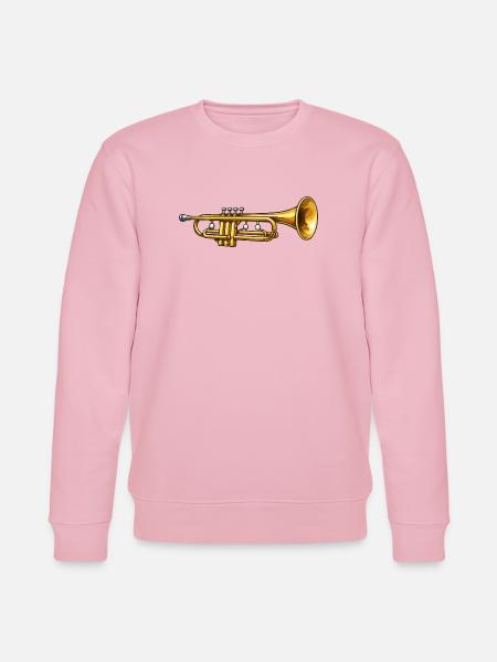 Gyllen trompet jazz-flair - Stanley/Stella CHANGER økologisk unisex-sweatshirt - lyserosa
