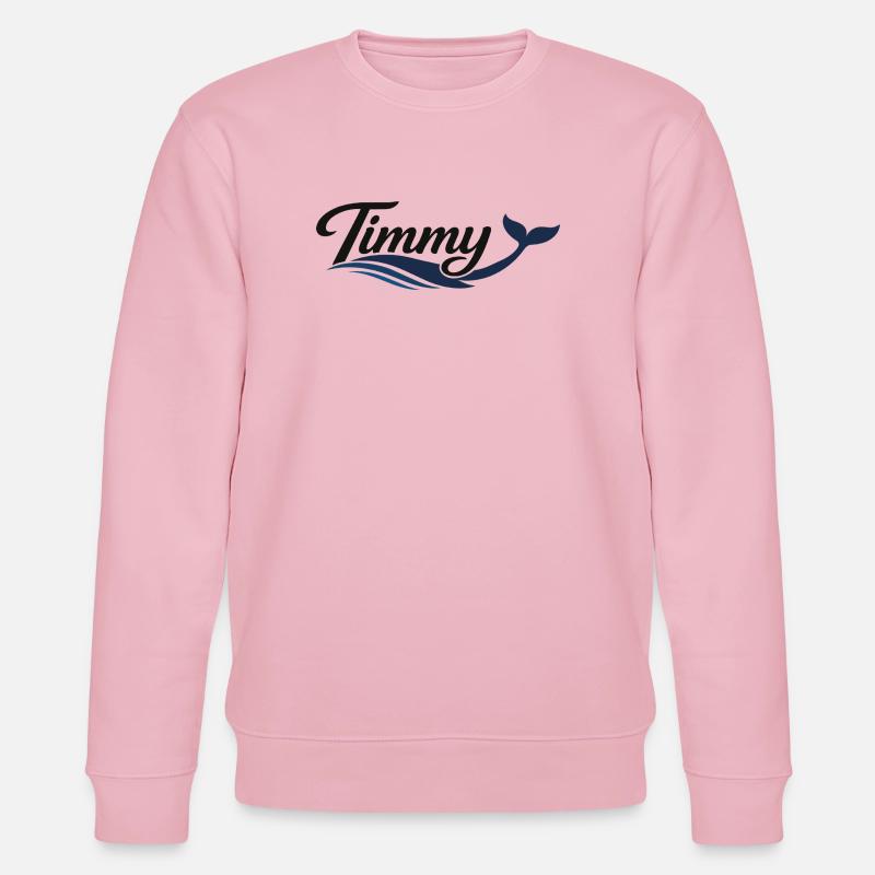Timmy Wal Ondes typographiques - Sweat bio CHANGER Stanley/Stella Unisexe - rose pâle