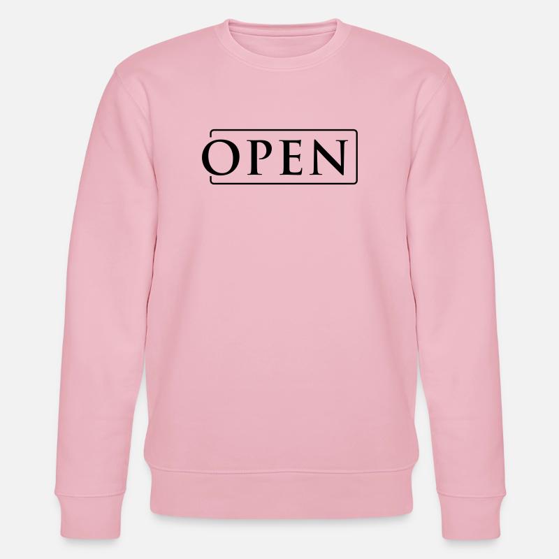 OPEN in frame - Stanley/Stella CHANGER Unisex Organic Sweatshirt - cotton pink