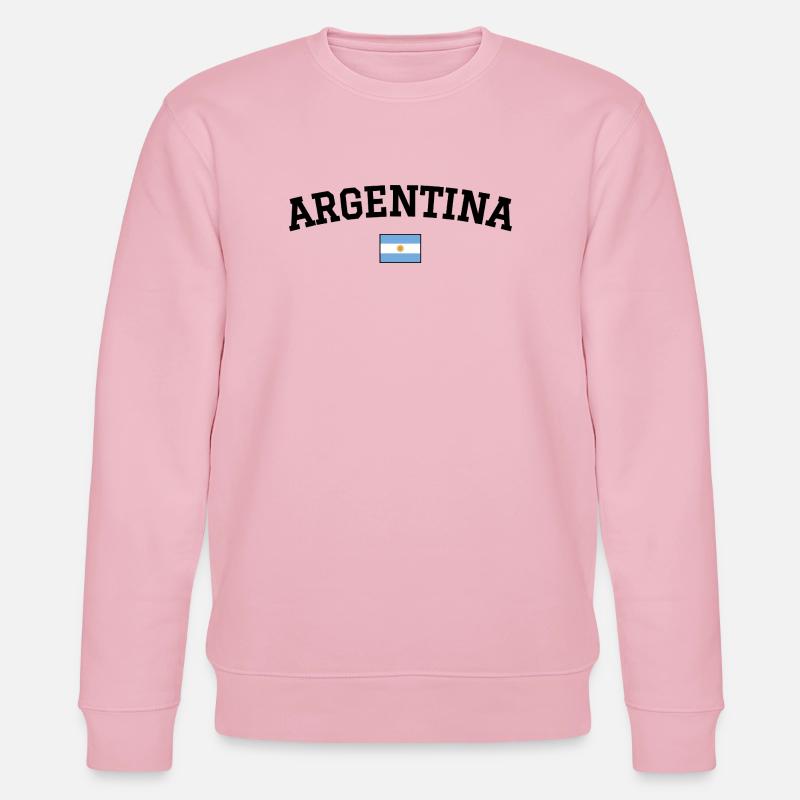 Argentinien Flagge Design Schwarz - Stanley/Stella Unisex Bio-Sweatshirt CHANGER - Hellrosa