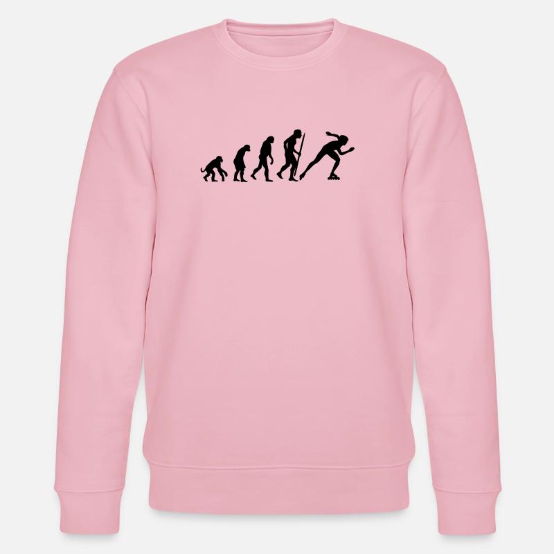 Evolution of inline speed skating - Stanley/Stella Unisex Bio-Sweatshirt CHANGER  - Hellrosa