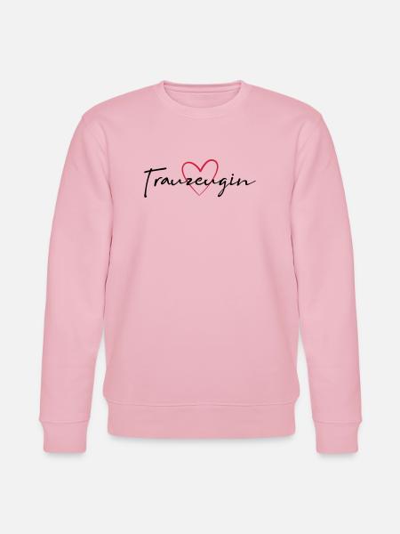 Trauzeugin Herz Junggesellinnenabschied - Stanley/Stella Unisex Bio-Sweatshirt CHANGER  - Hellrosa