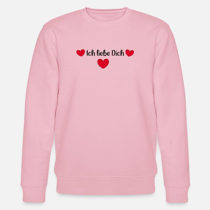 rotes Herz rot Herzen rot Herz - Stanley/Stella Unisex Bio-Sweatshirt CHANGER  - Hellrosa
