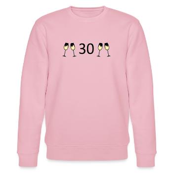 30th Birthday 30th Anniversary - Stanley/Stella CHANGER Unisex Organic Sweatshirt - cotton pink - Front - Jaron (178cm) & Liana (172cm)