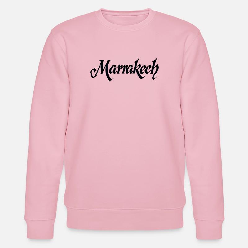 Marrakech Rote Stadtmauer Muster - Stanley/Stella Unisex Bio-Sweatshirt CHANGER  - Hellrosa