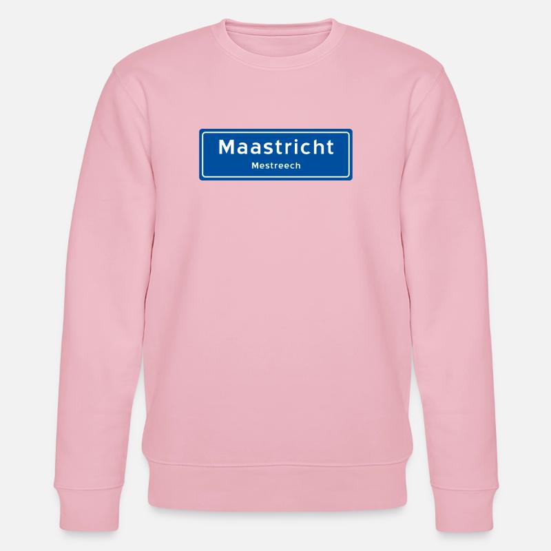 Maastricht Ortsschild - Stanley/Stella Unisex Bio-Sweatshirt CHANGER  - Hellrosa