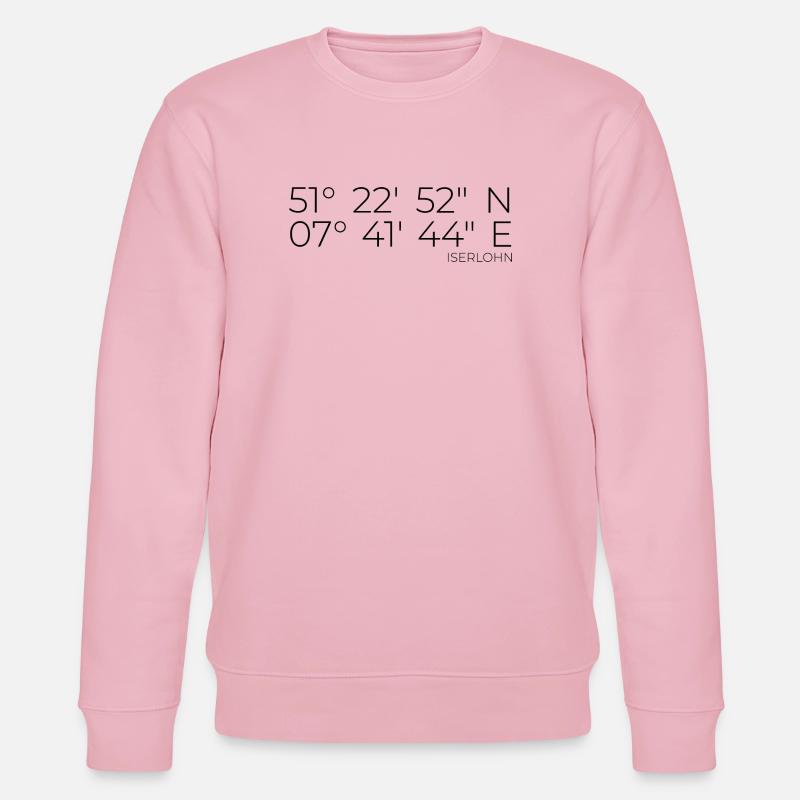 Koordinaten Iserlohn - Stanley/Stella Unisex Bio-Sweatshirt CHANGER  - Hellrosa