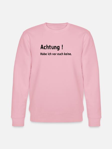 Achtung keine - Stanley/Stella Unisex Bio-Sweatshirt CHANGER - Hellrosa