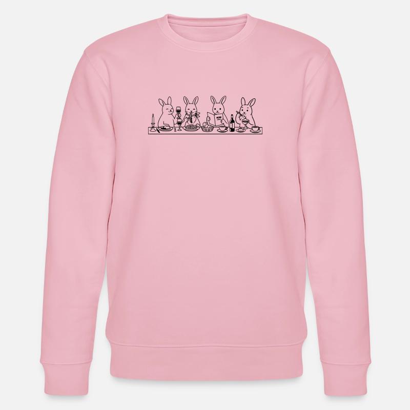 Lapins à table - Sweat bio CHANGER Stanley/Stella Unisexe - rose pâle