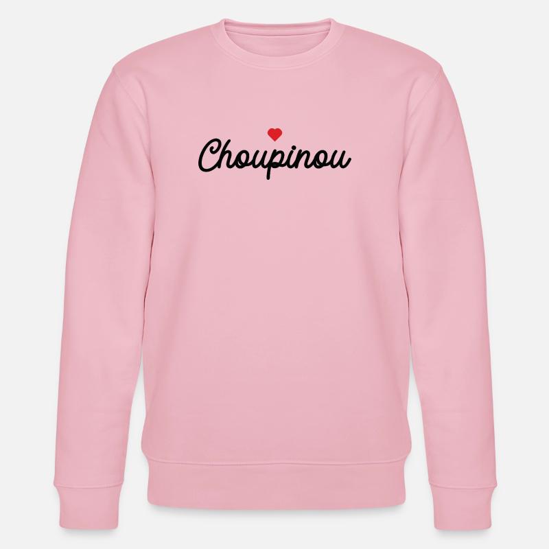 Choupinou Heart Script - Stanley/Stella CHANGER Unisex Organic Sweatshirt - cotton pink