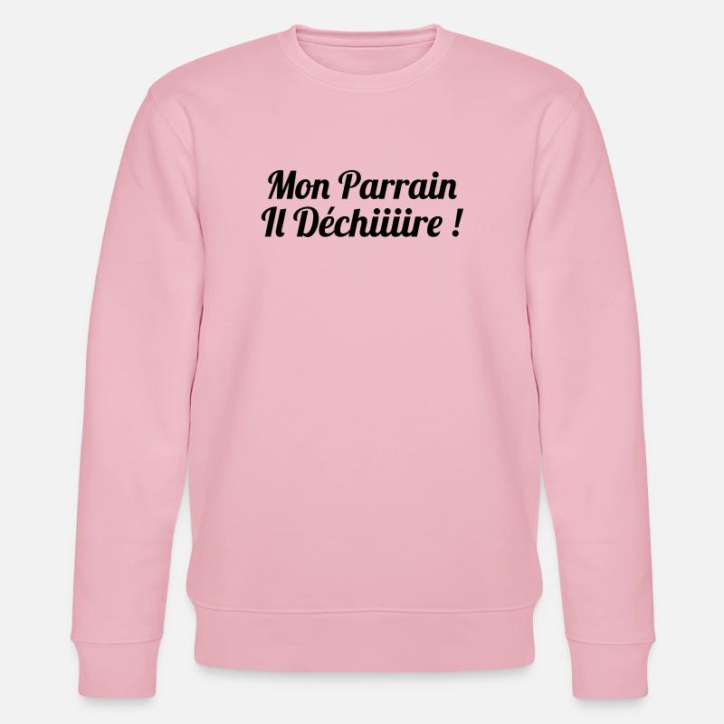 Mon Parrain il déchiiire ! - Sweat bio CHANGER Stanley/Stella Unisexe - rose pâle