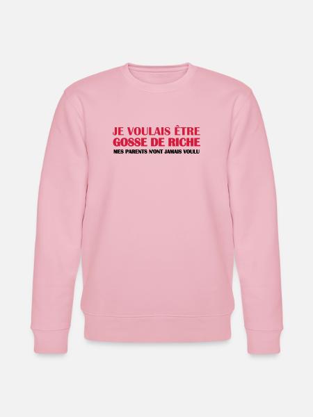 Gosse de riche - Sweat bio CHANGER Stanley/Stella Unisexe - rose pâle