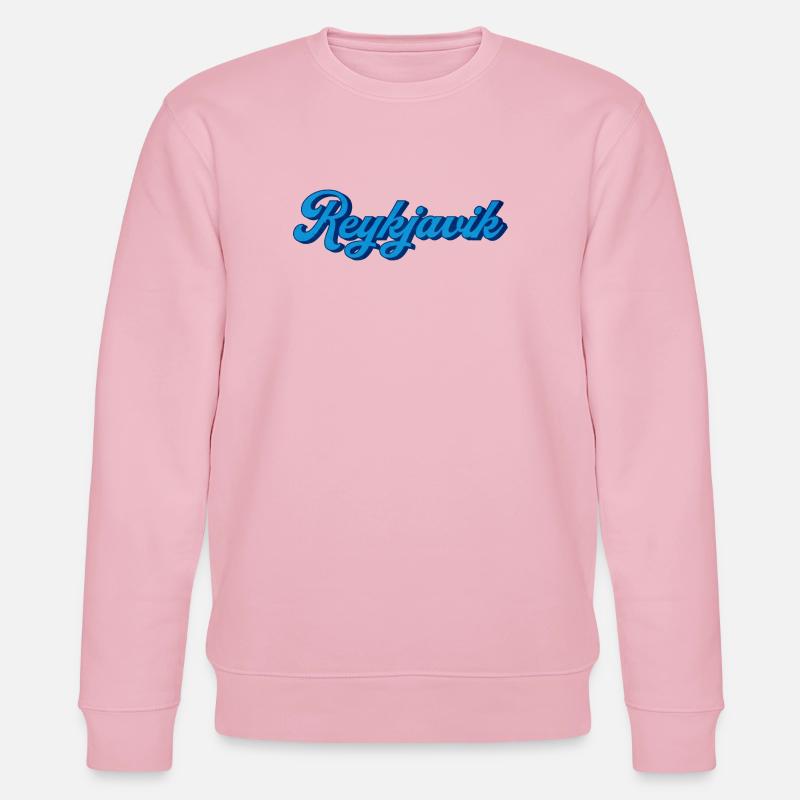 Reykjavik Blue Script Logo - Sweat bio CHANGER Stanley/Stella Unisexe - rose pâle