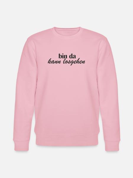 bin da kann losgehen schwarz - Stanley/Stella Unisex Bio-Sweatshirt CHANGER  - Hellrosa