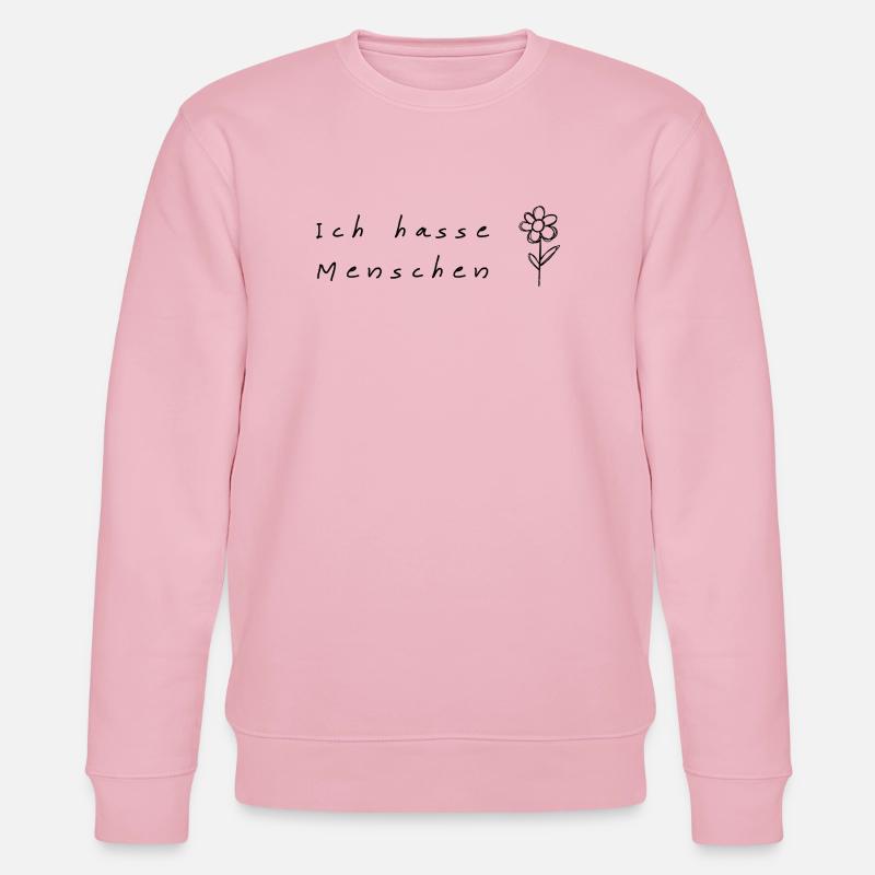 Ich hasse Menschen - Stanley/Stella Unisex Bio-Sweatshirt CHANGER  - Hellrosa