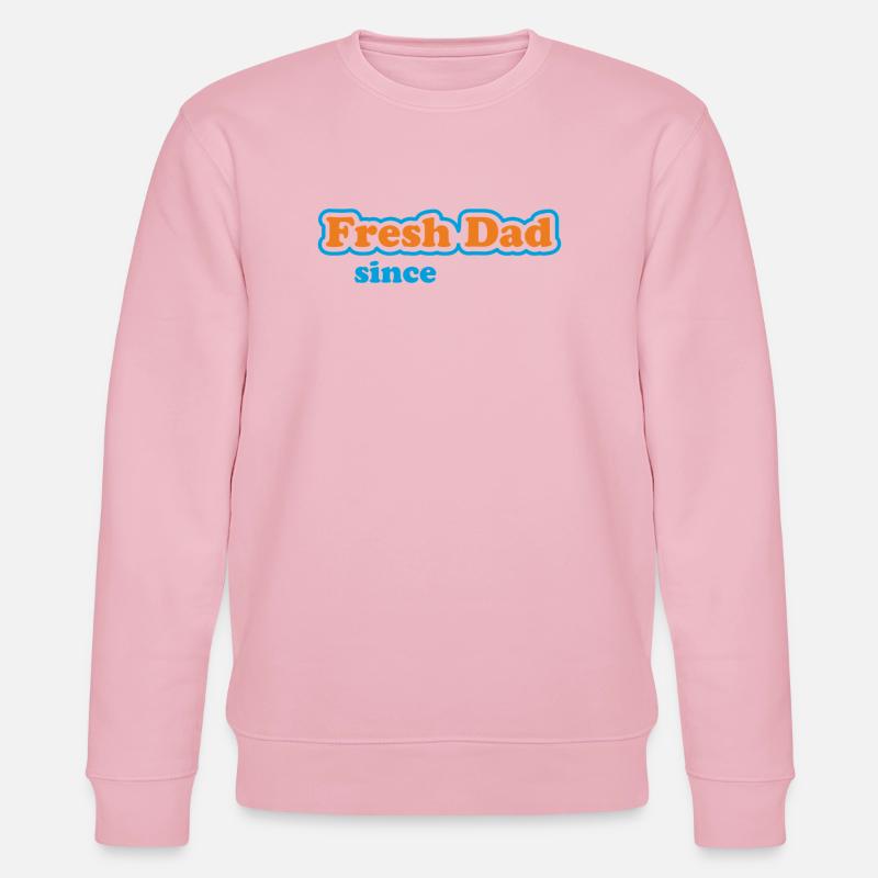 Fresh Dad Since – Buntes Statement - Stanley/Stella Unisex Bio-Sweatshirt CHANGER  - Hellrosa