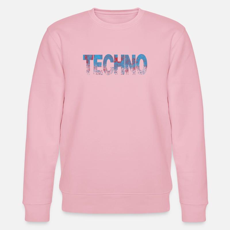 Techno Distressed Text Art - Stanley/Stella Unisex Bio-Sweatshirt CHANGER  - Hellrosa