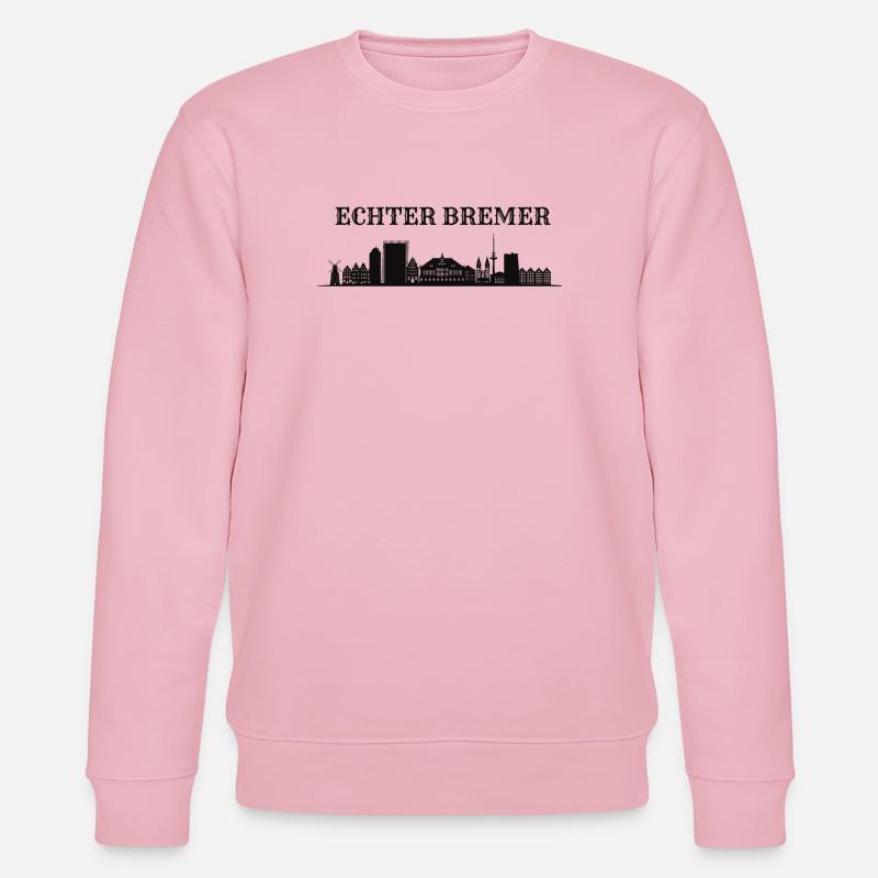 Echter Bremer Skyline Silhouette - Stanley/Stella Unisex Bio-Sweatshirt CHANGER  - Hellrosa
