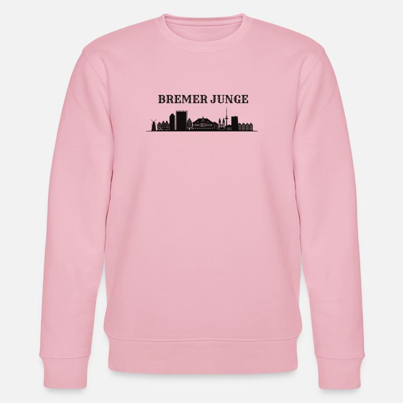 Bremer Junge Skyline Silhouette - Stanley/Stella Unisex Bio-Sweatshirt CHANGER  - Hellrosa