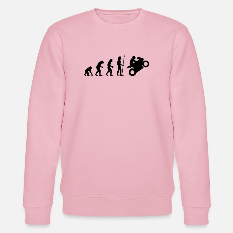 evolution_biker - Stanley/Stella Unisex Bio-Sweatshirt CHANGER  - Hellrosa