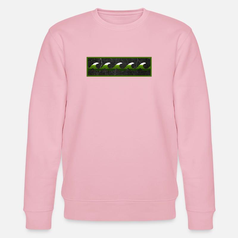 Logo Surfer Vert Blanc Noir - Sweat bio CHANGER Stanley/Stella Unisexe - rose pâle