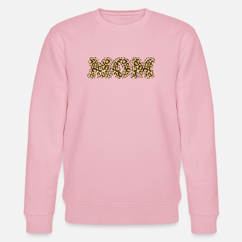 MOM Leopard Print Muster - Stanley/Stella Unisex Bio-Sweatshirt CHANGER  - Hellrosa