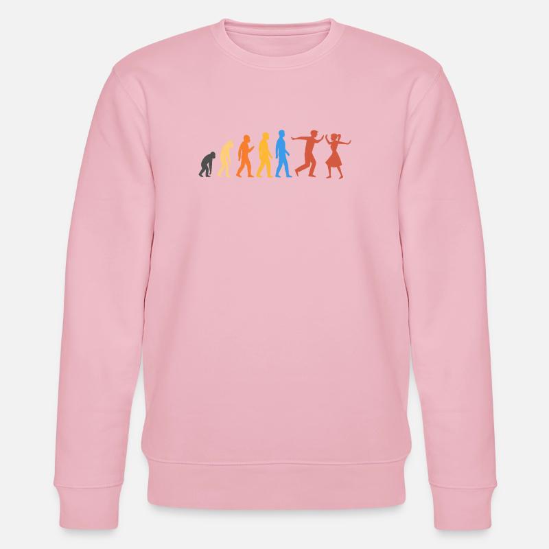 Swing-Tanz - Die höchste Stufe der Evolution - Stanley/Stella Unisex Bio-Sweatshirt CHANGER  - Hellrosa