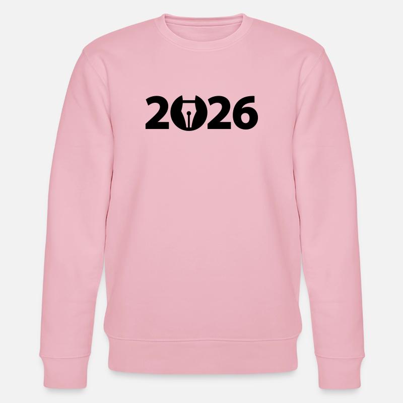 Écrivain 2026, Poète 2026, Stylo-plume 2026 - Sweat bio CHANGER Stanley/Stella Unisexe - rose pâle