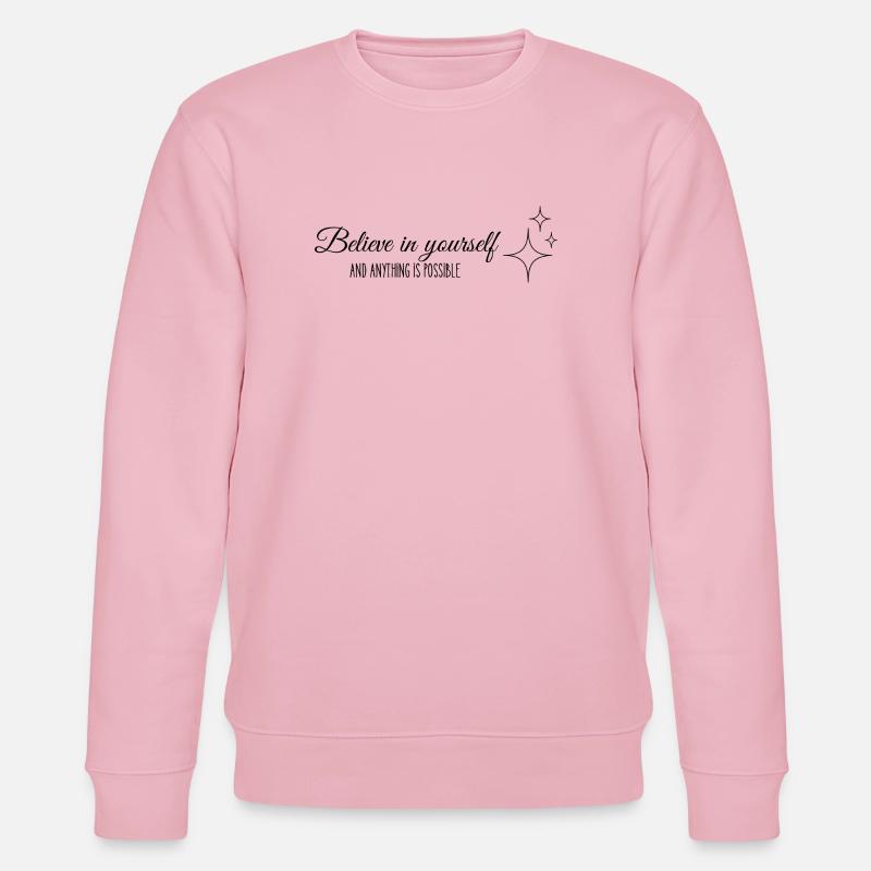 Glaube an dich - Stanley/Stella Unisex Bio-Sweatshirt CHANGER  - Hellrosa