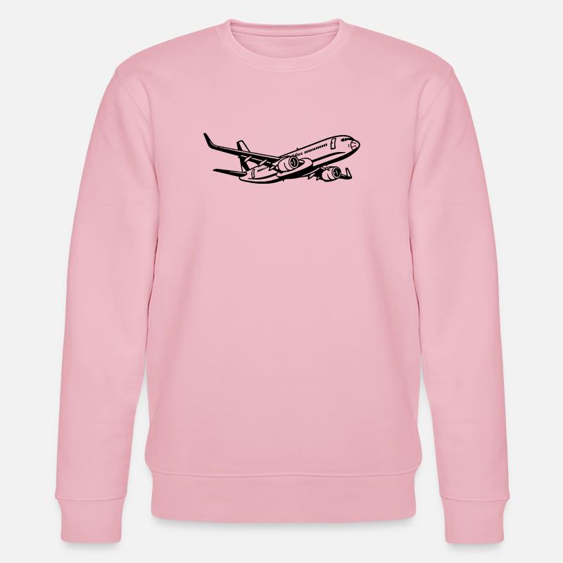 Flugzeug - Stanley/Stella Unisex Bio-Sweatshirt CHANGER  - Hellrosa