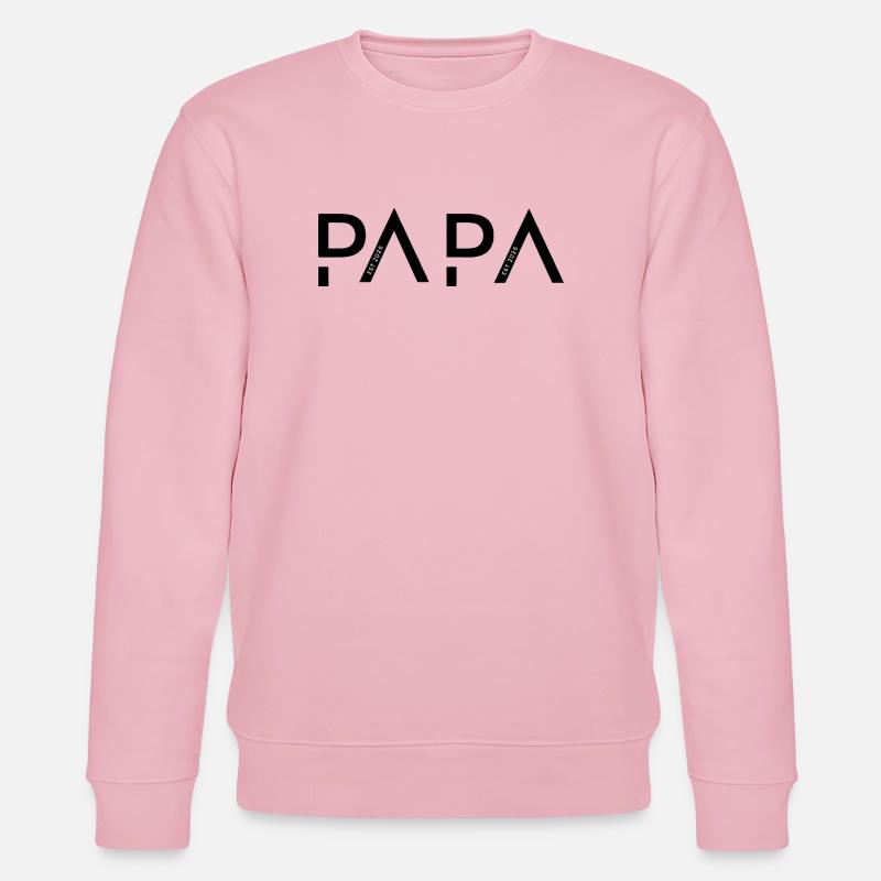 Papa seit 2026 - Stanley/Stella Unisex Bio-Sweatshirt CHANGER - Hellrosa