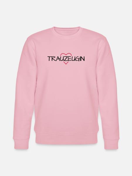 Trauzeugin Herz Junggesellinnenabschied - Stanley/Stella Unisex Bio-Sweatshirt CHANGER - Hellrosa