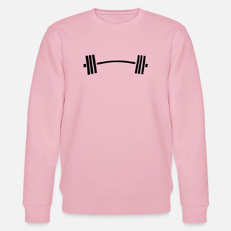 hantel langhantel gebogen - Stanley/Stella Unisex Bio-Sweatshirt CHANGER  - Hellrosa