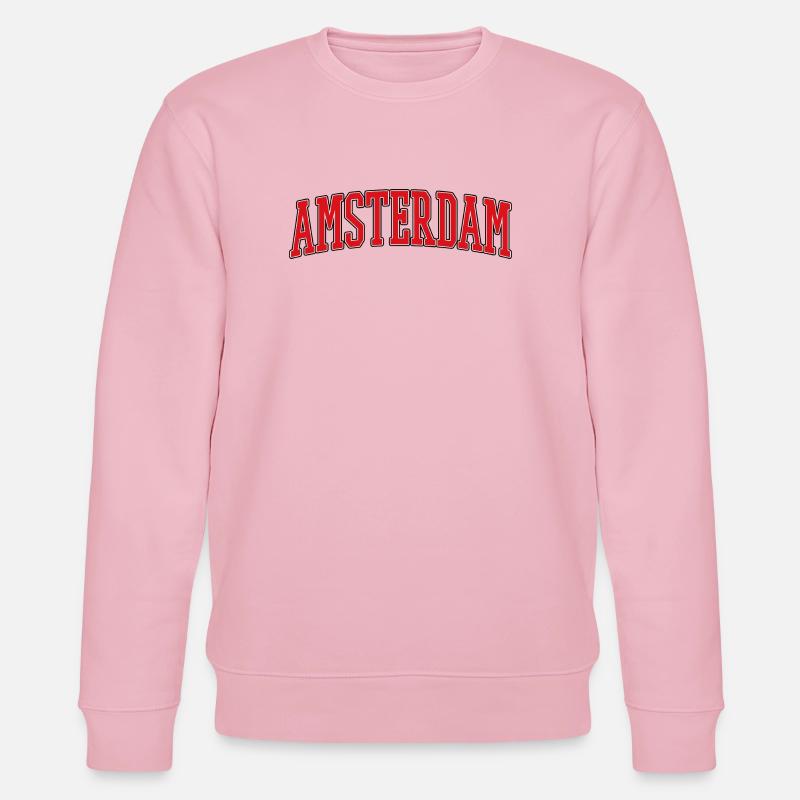 Amsterdam Blockschrift Kollektion - Stanley/Stella Unisex Bio-Sweatshirt CHANGER  - Hellrosa