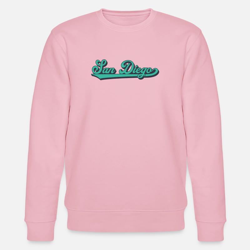 San Diego Script Retro Wave - Stanley/Stella CHANGER Unisex Organic Sweatshirt - cotton pink