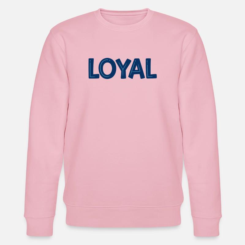 Loyal Bleu Typo Audacieuse - Sweat bio CHANGER Stanley/Stella Unisexe - rose pâle