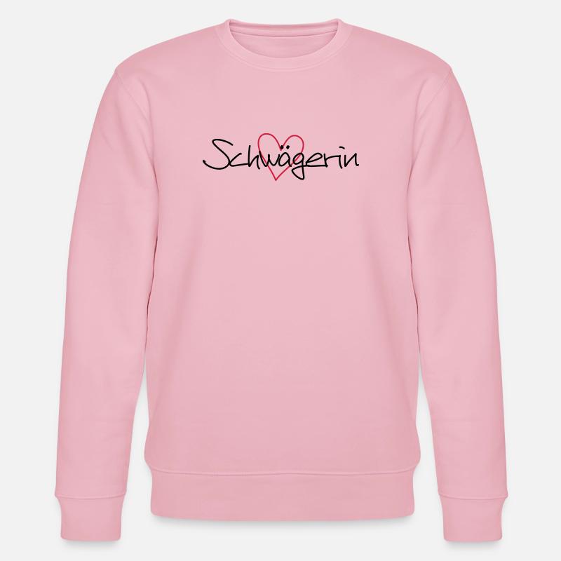Schwägerin Herz Geschenk Junggesellenabschied - Stanley/Stella Unisex Bio-Sweatshirt CHANGER  - Hellrosa