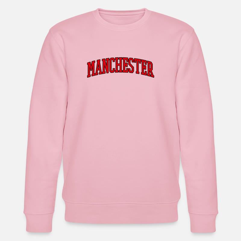 Manchester Arc Schriftzug - Stanley/Stella Unisex Bio-Sweatshirt CHANGER  - Hellrosa