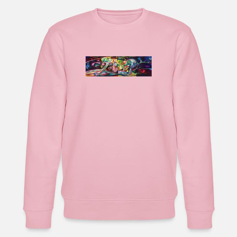 Vivid Faces in Neon Graffiti - Stanley/Stella CHANGER Unisex Organic Sweatshirt - cotton pink